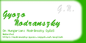 gyozo modranszky business card